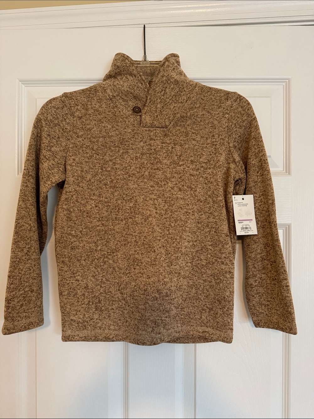 jumping beans Brown Marled Turtleneck Sweater Top Fleece Cozy Holiday Dressy Boy